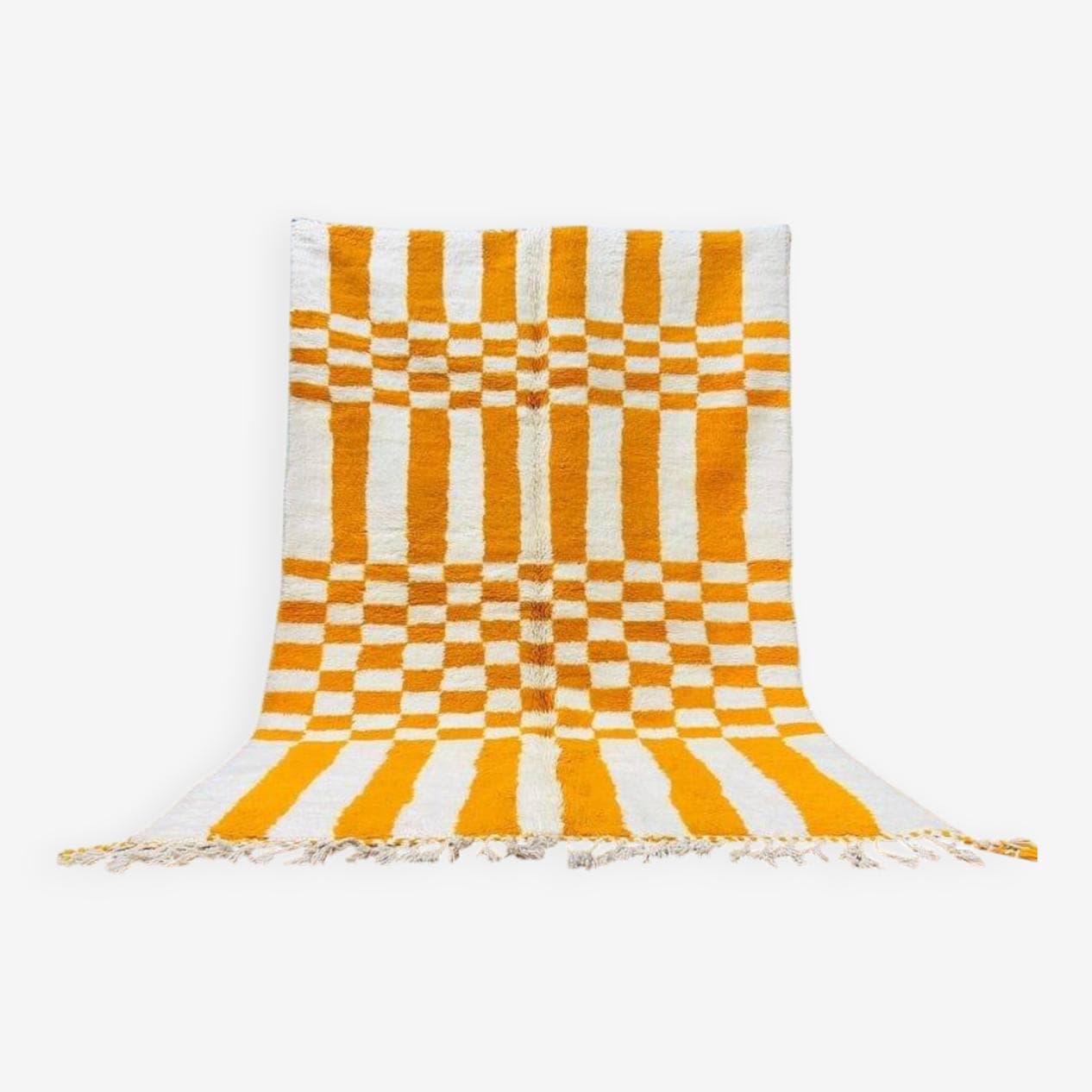 Ręcznie tkany dywan 150x250 cm, wełna, pomarańczowy, Maroko - 206771