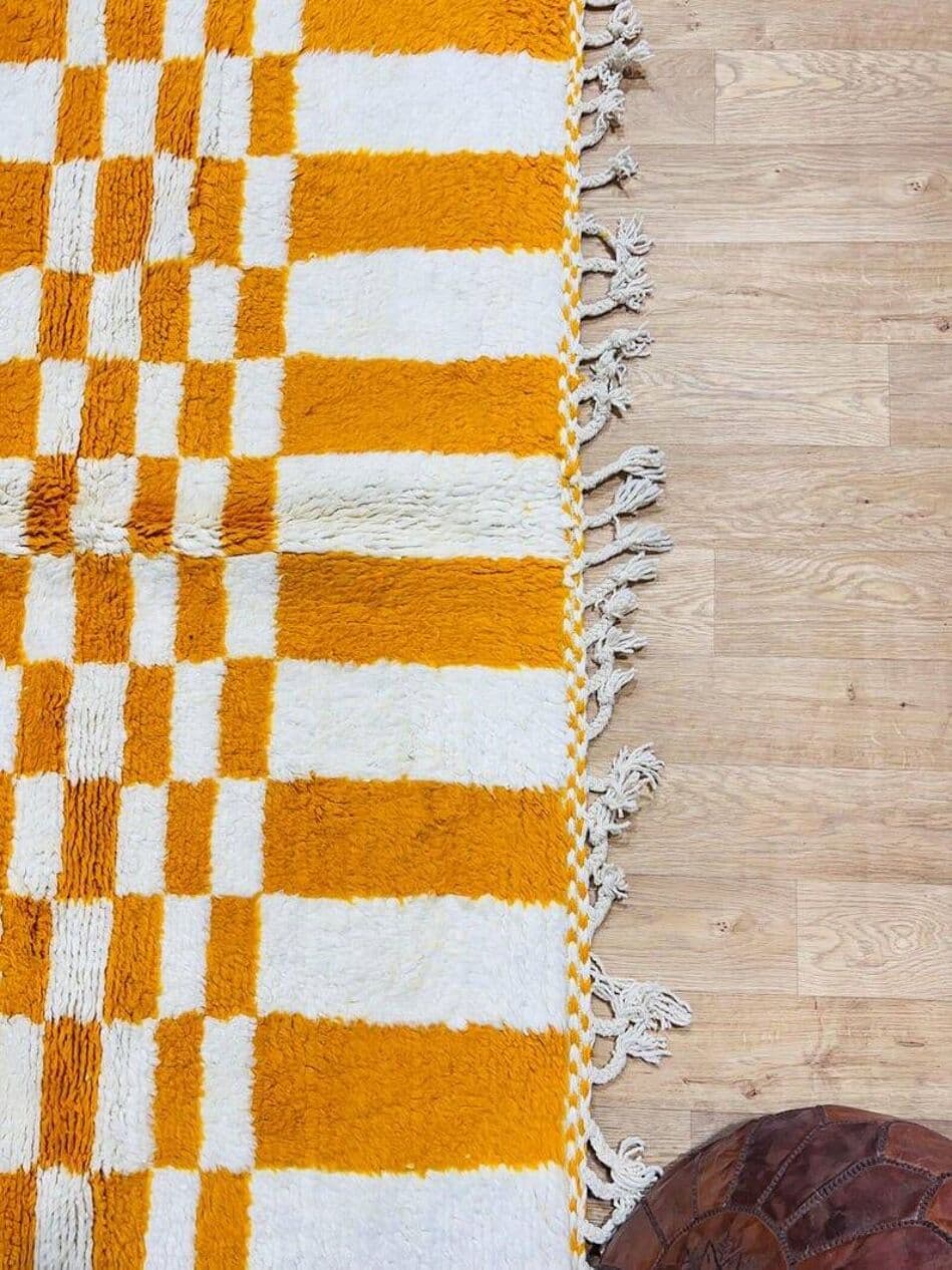 Ręcznie tkany dywan 150x250 cm, wełna, pomarańczowy, Maroko - 206775