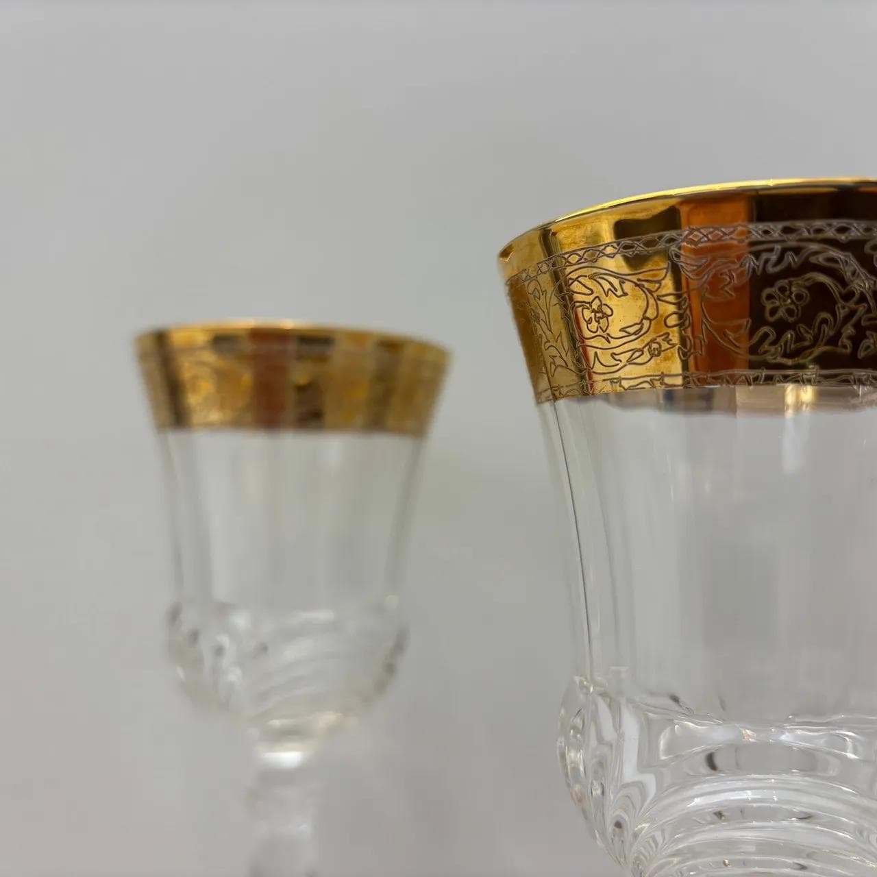 Para kieliszków do szampana, kryształ transparentny, Włochy, lata 70. - 14916