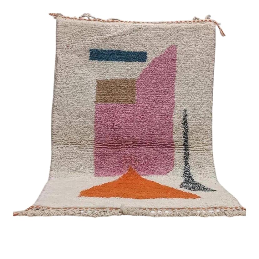 Ręcznie tkany dywan 140x260 cm, wełna, multikolor, Maroko