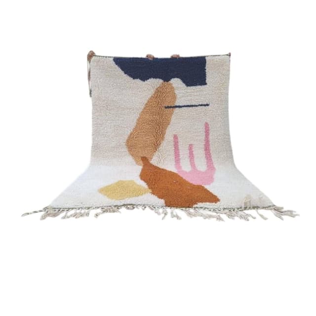 Ręcznie tkany dywan 150x250 cm, wełna, multikolor, Maroko - WYMIARY