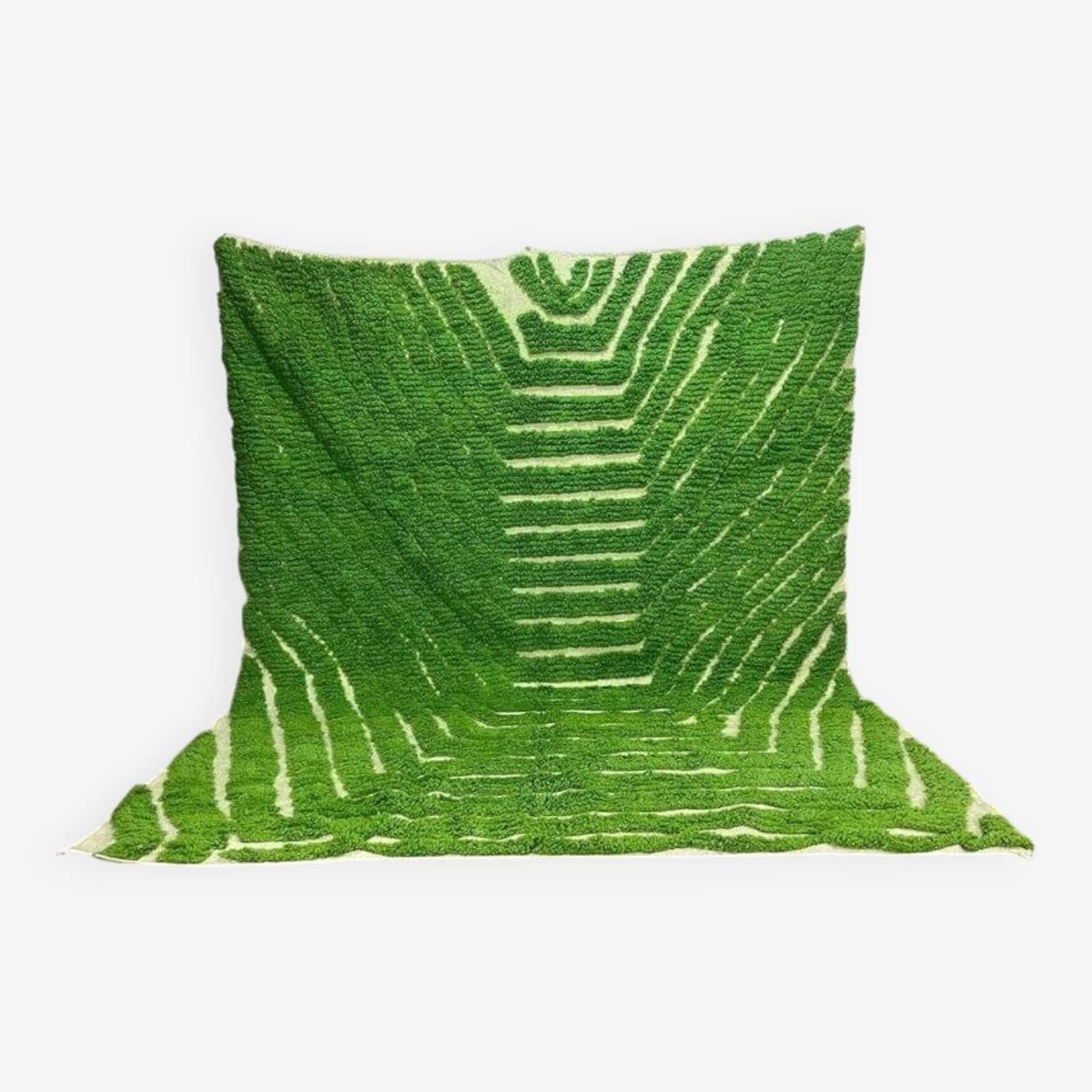 Ręcznie tkany dywan 150x250 cm, wełna, zielony, Maroko - 206609