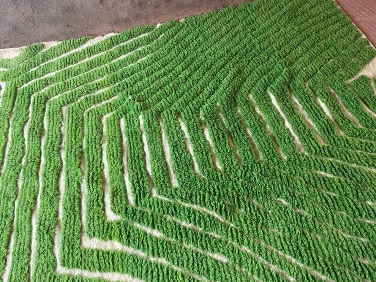 Ręcznie tkany dywan 150x250 cm, wełna, zielony, Maroko - 206612