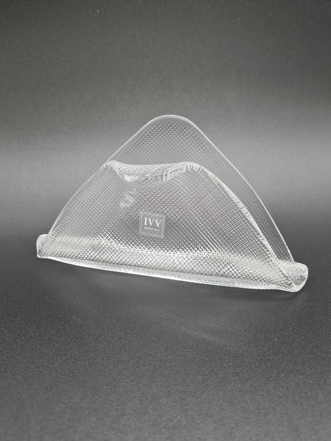 Włoski serwetnik ze szkła prasowanego z IVV, lata 70. XX wieku - 206019