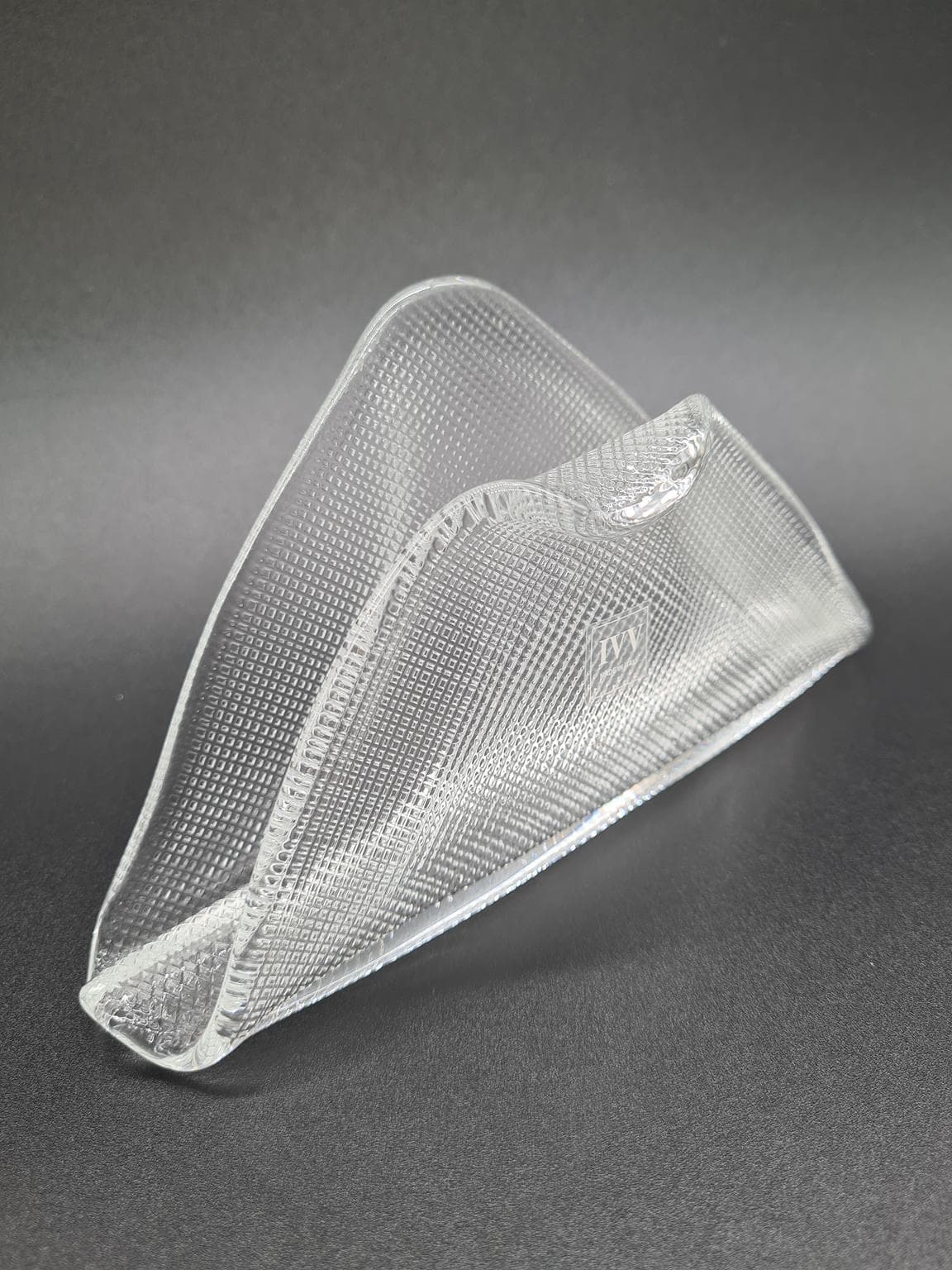 Włoski serwetnik ze szkła prasowanego z IVV, lata 70. XX wieku - 206026