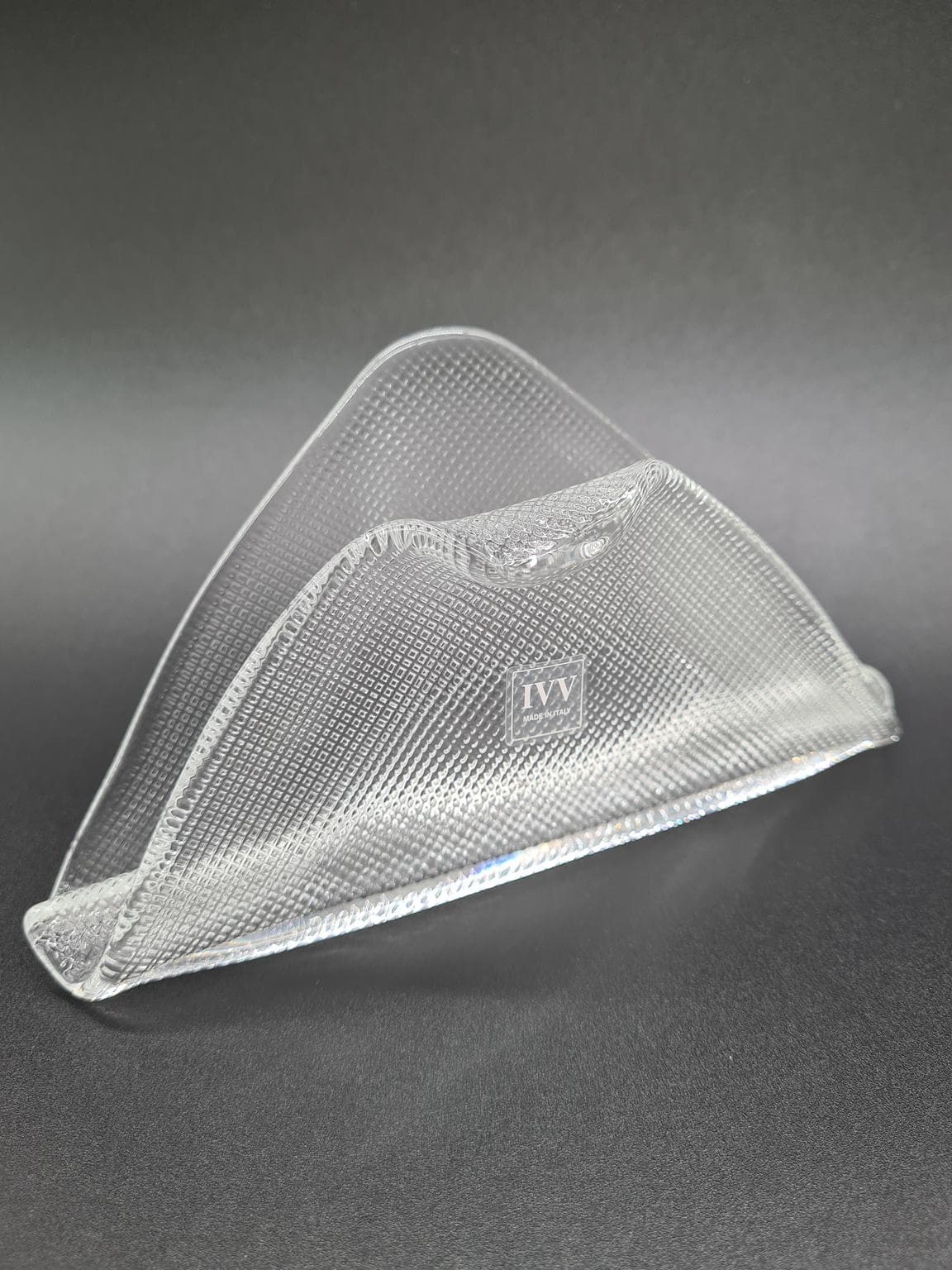 Włoski serwetnik ze szkła prasowanego z IVV, lata 70. XX wieku - 206022