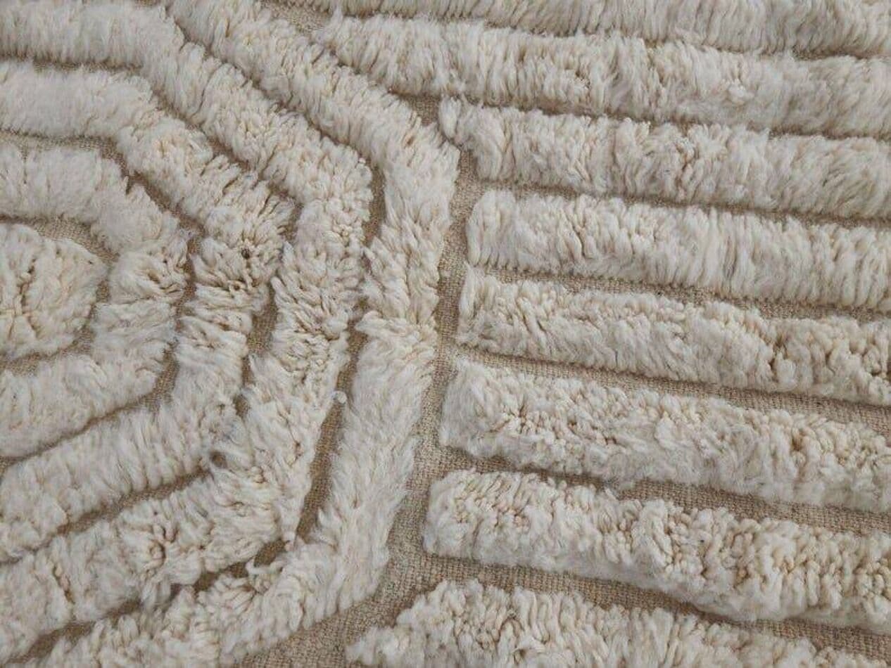 Ręcznie tkany dywan 150x250 cm, wełna, biały, Maroko - 206600