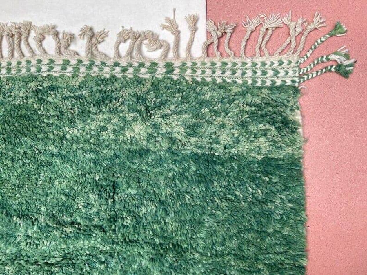Ręcznie tkany dywan 150x250 cm, wełna, zielony, Maroko - 206566