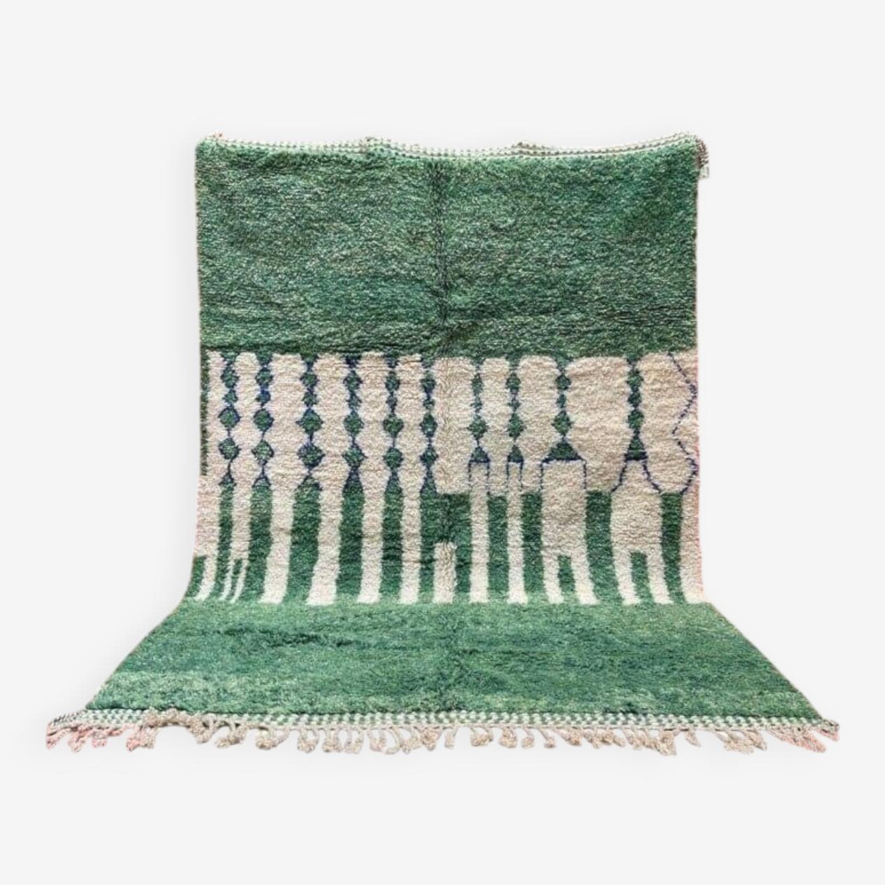 Ręcznie tkany dywan 150x250 cm, wełna, zielony, Maroko - 206560