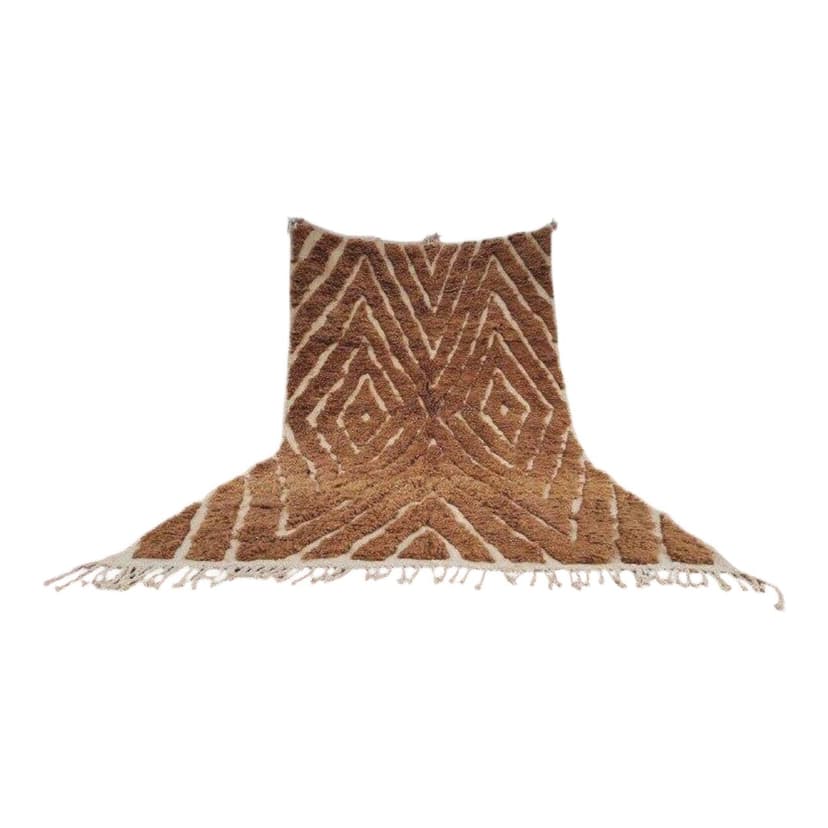 Ręcznie tkany dywan 150x250 cm, wełna, brązowy, Maroko