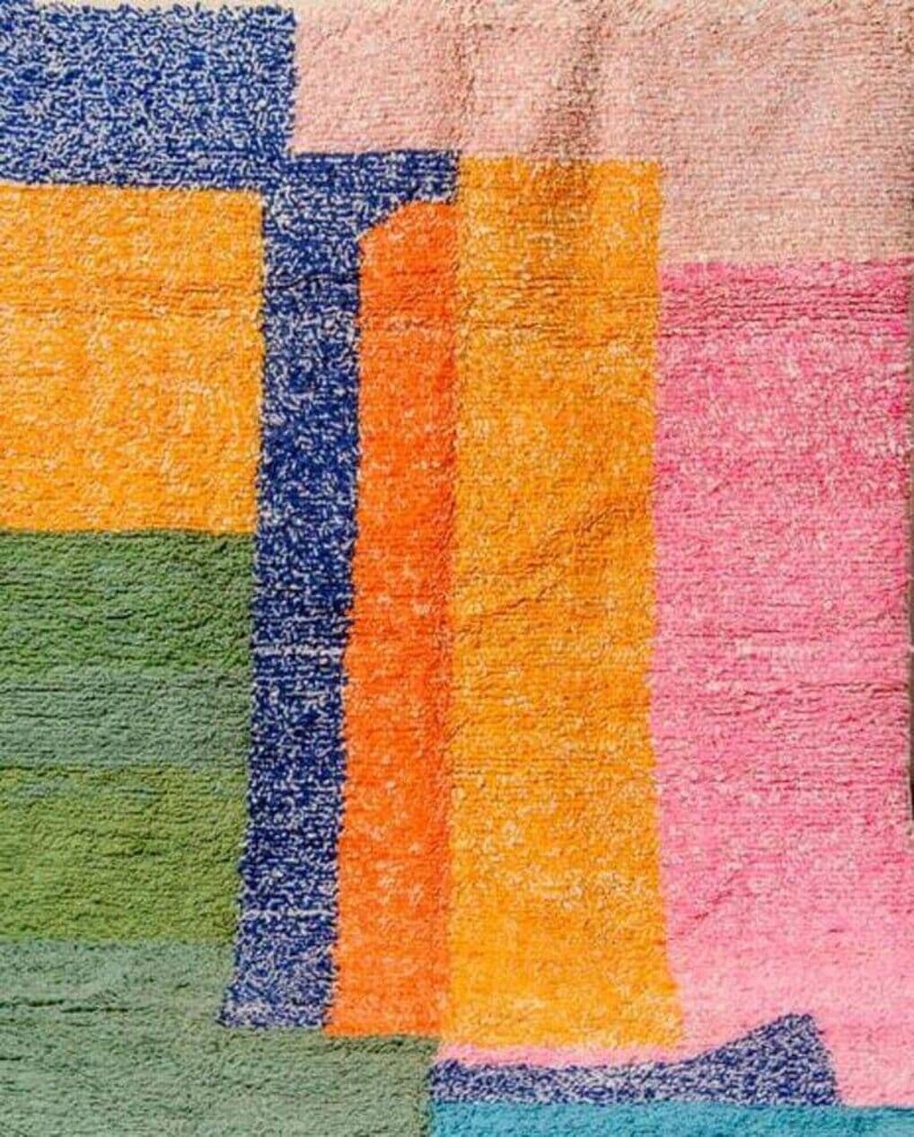 Ręcznie tkany dywan 150x250 cm, wełna, multikolor, Maroko - 206510