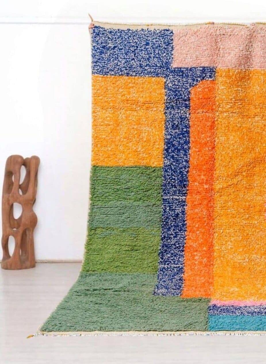 Ręcznie tkany dywan 150x250 cm, wełna, multikolor, Maroko - 206511