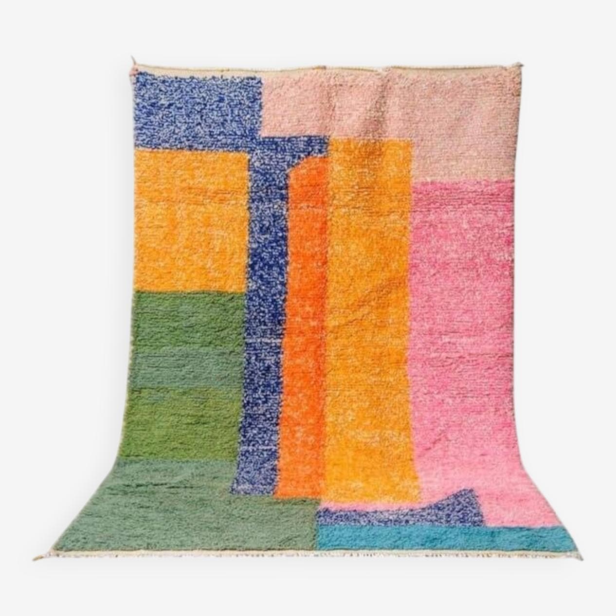 Ręcznie tkany dywan 150x250 cm, wełna, multikolor, Maroko - 206506