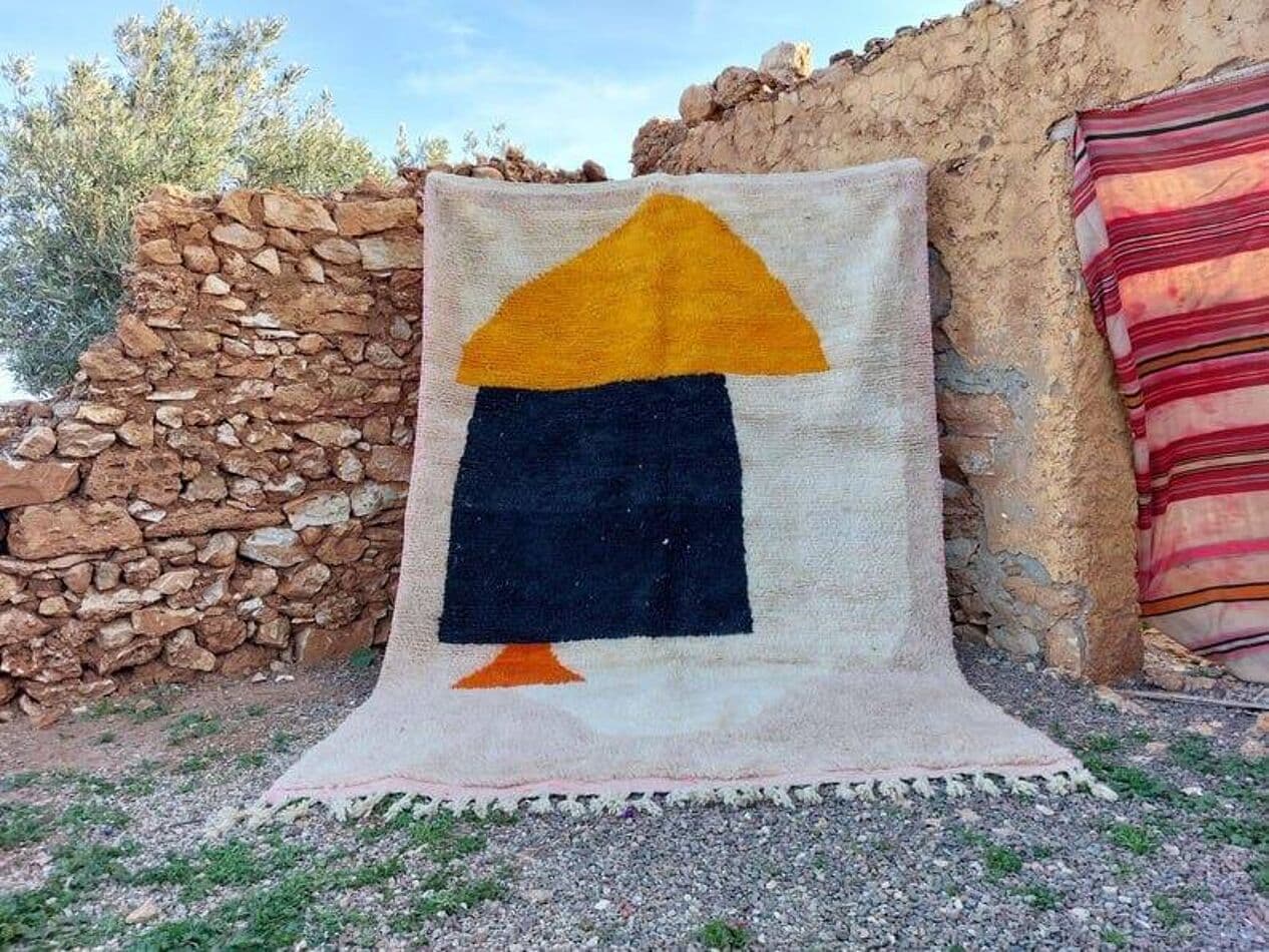 Ręcznie tkany dywan 200x300 cm, wełna, multikolor, Maroko - 206479