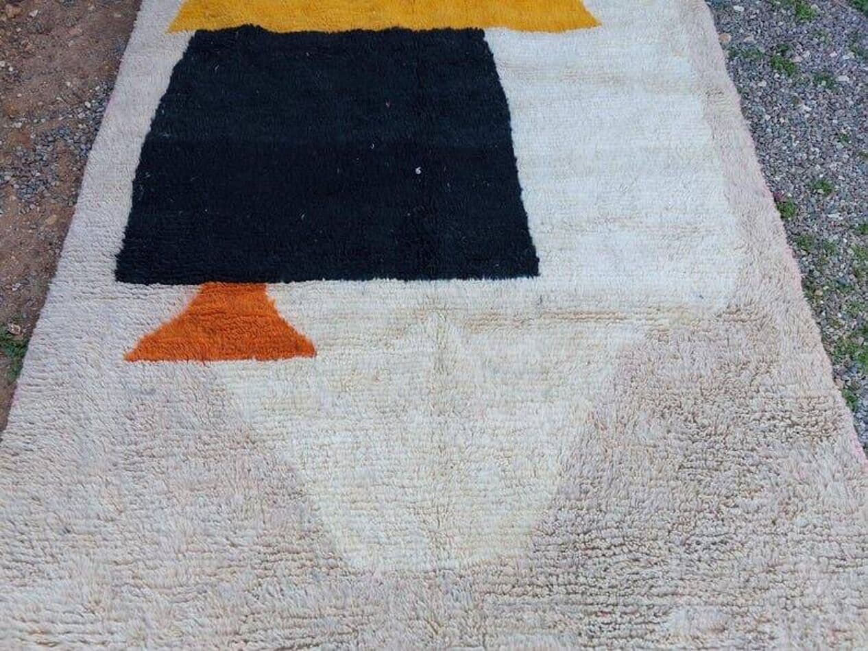 Ręcznie tkany dywan 200x300 cm, wełna, multikolor, Maroko - 206481