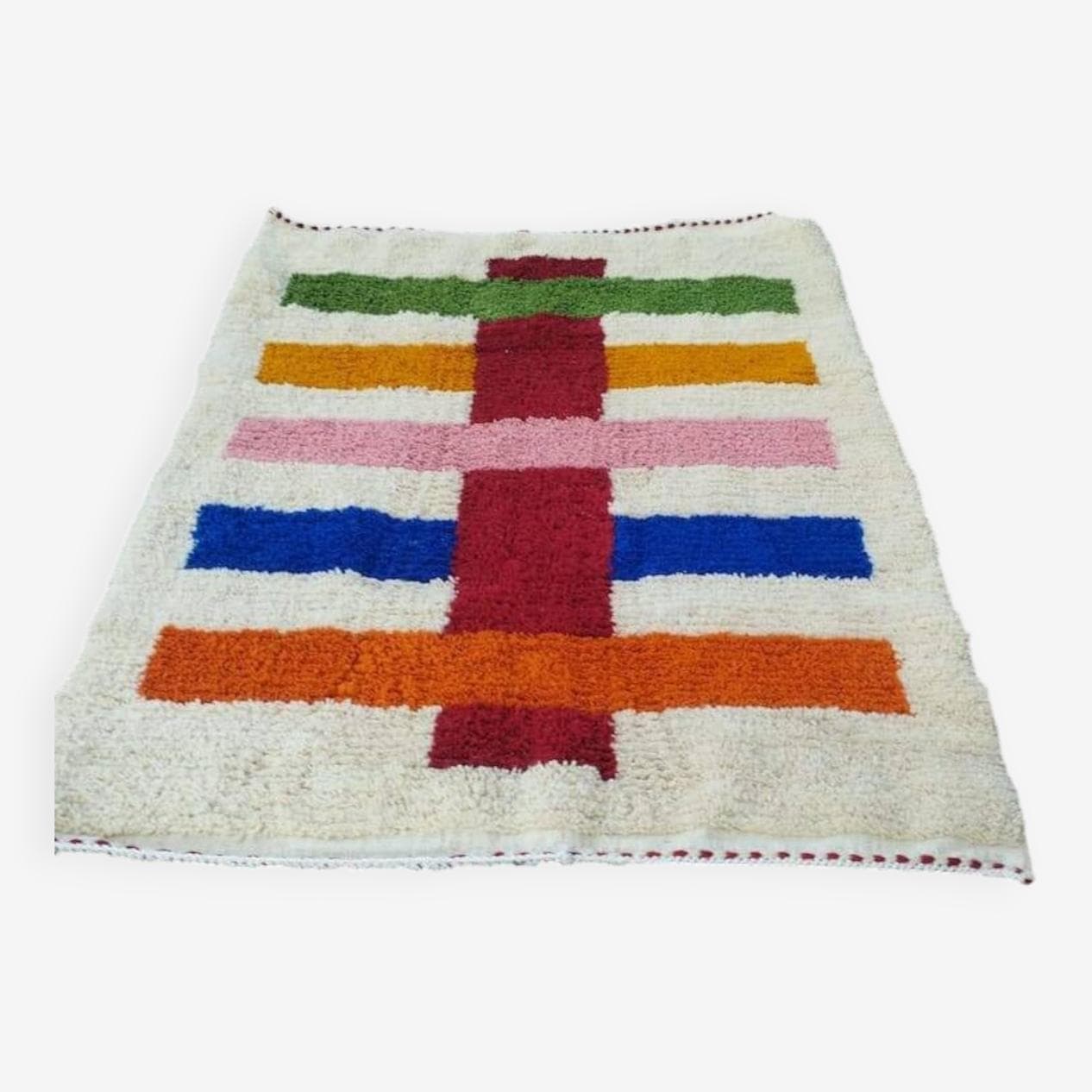 Ręcznie tkany dywan 150x250 cm, wełna, wielokolorowy, Maroko - 206472