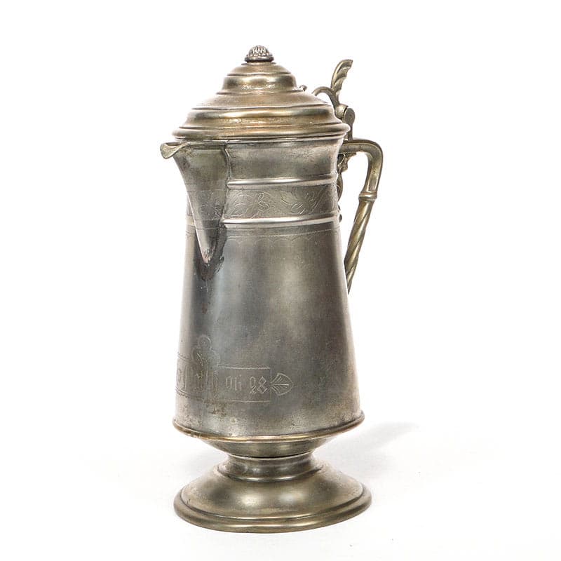 Dzban na wino Art Nouveau, złoty, mosiądz, Niemcy, początek XX w. - 206184