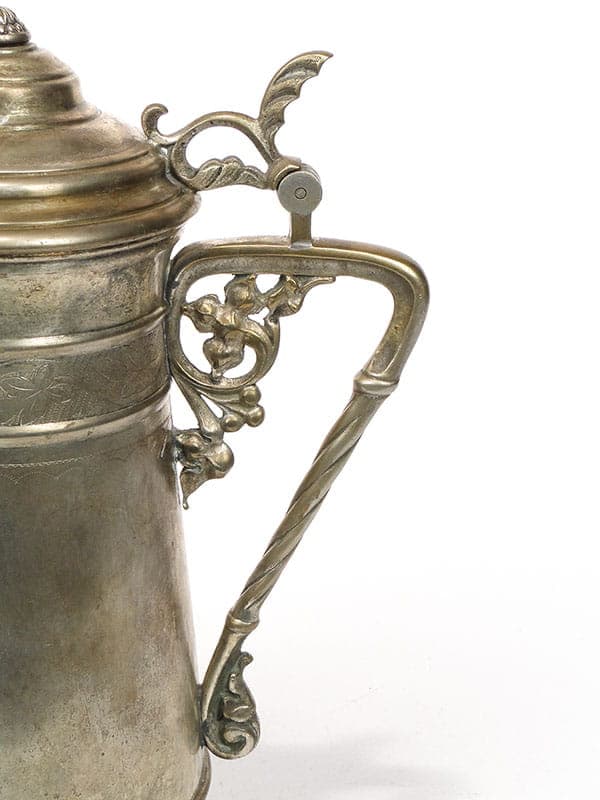 Dzban na wino Art Nouveau, złoty, mosiądz, Niemcy, początek XX w. - 206183