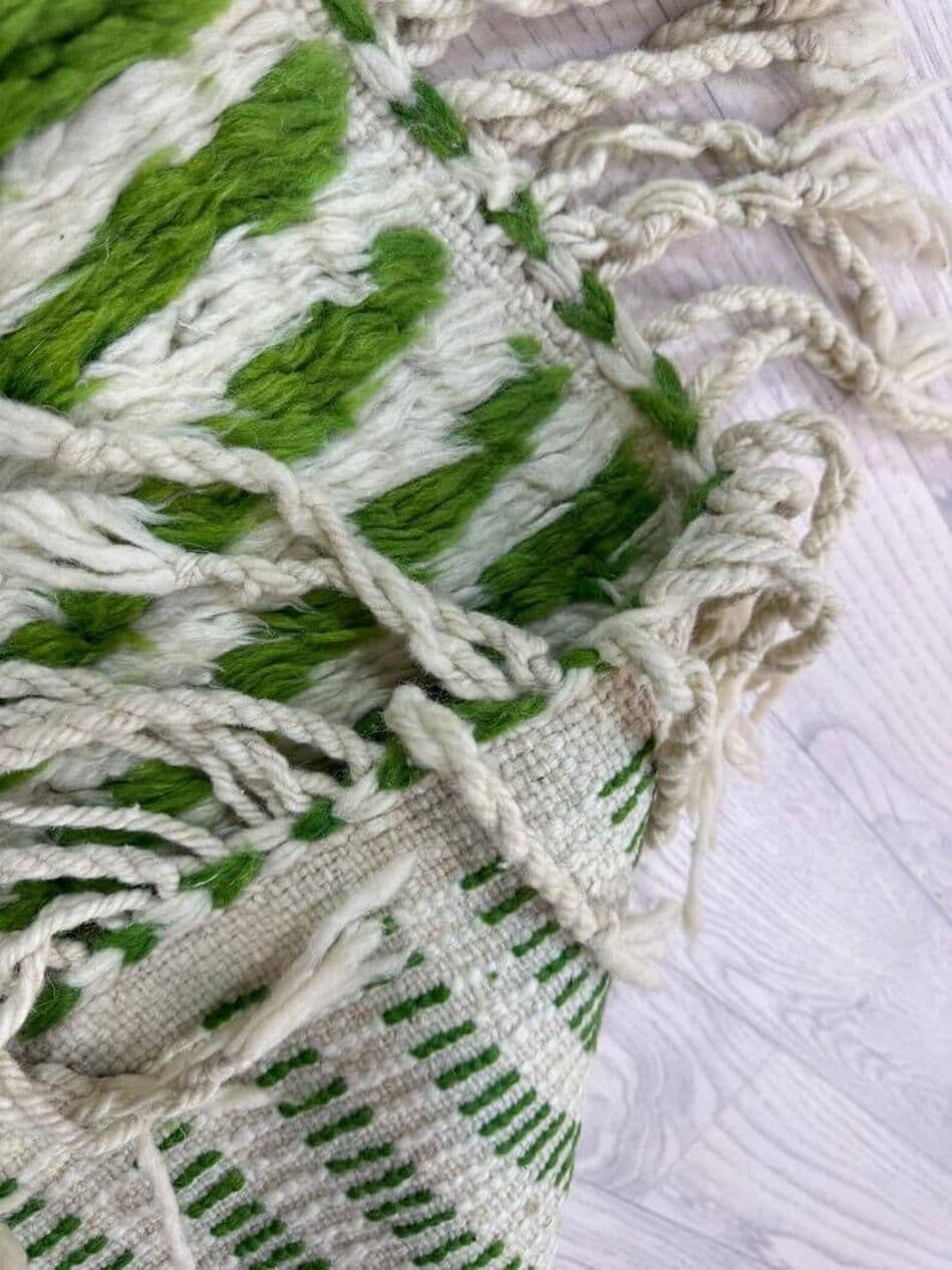 Ręcznie tkany dywan 200x300 cm, wełna, zielony, Maroko - 206450