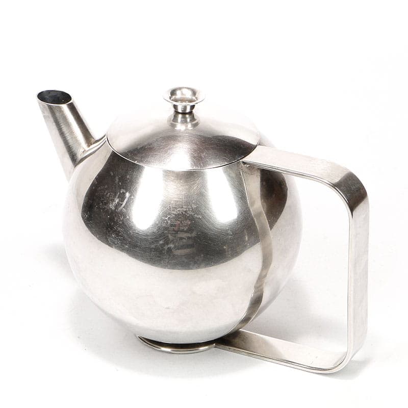 Teapot Łódź, silver, brass, by A. Szadkowski, Poland, 1970s. - 206208