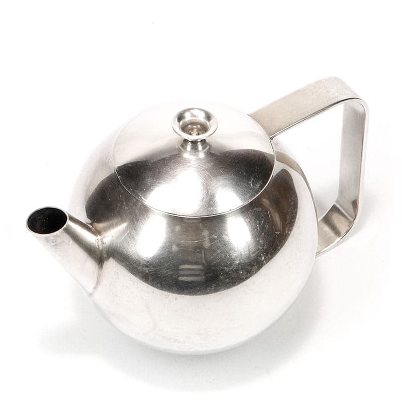 Teapot Łódź, silver, brass, by A. Szadkowski, Poland, 1970s. - 206209