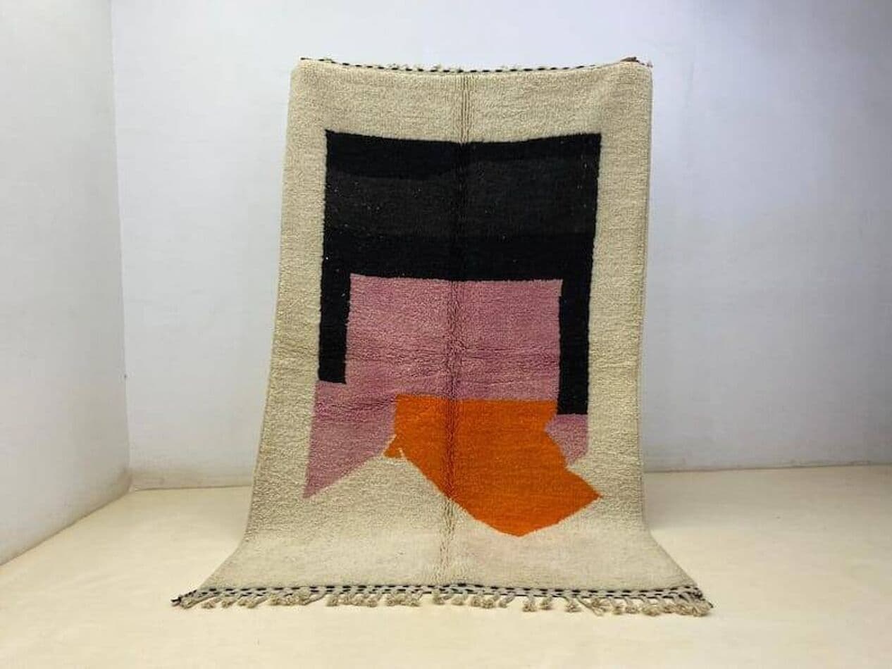 Ręcznie tkany dywan 150x250 cm, wełna, wielokolorowy, Maroko - 206355