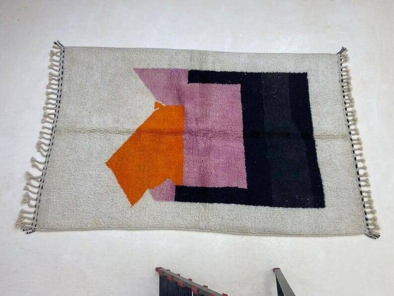 Ręcznie tkany dywan 150x250 cm, wełna, wielokolorowy, Maroko - 206360