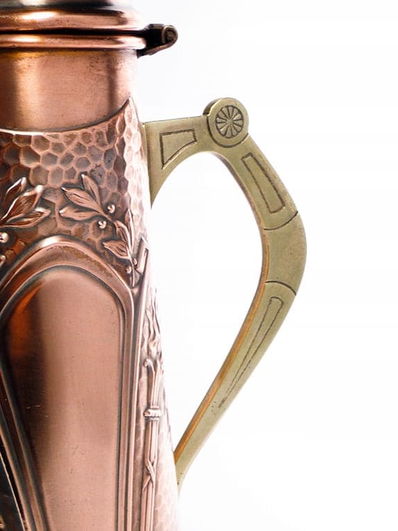 Dzban do wina Art Nouveau, miedź, mosiądz, Niemcy, początek XX w. - 206250