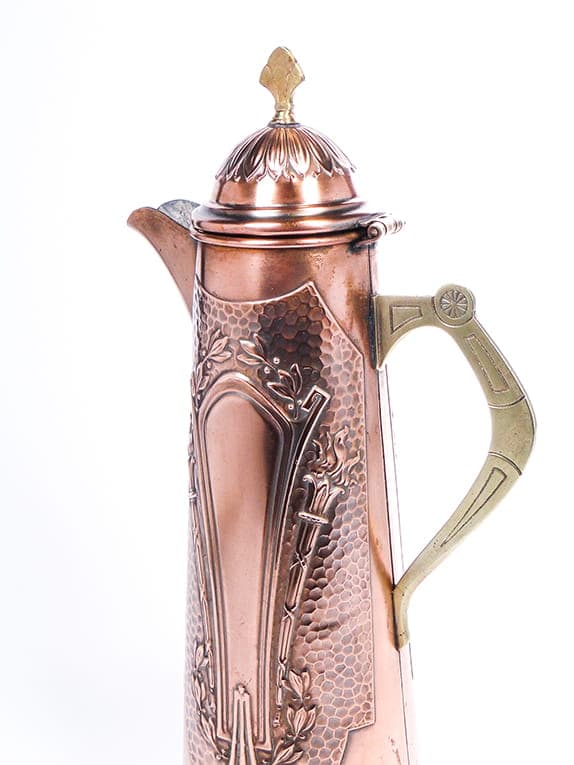 Dzban do wina Art Nouveau, miedź, mosiądz, Niemcy, początek XX w. - 206248