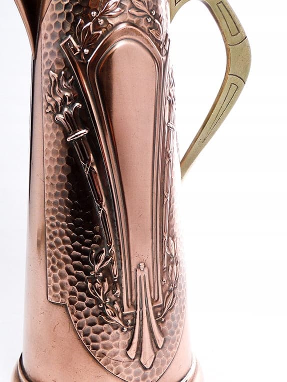 Dzban do wina Art Nouveau, miedź, mosiądz, Niemcy, początek XX w. - 206251
