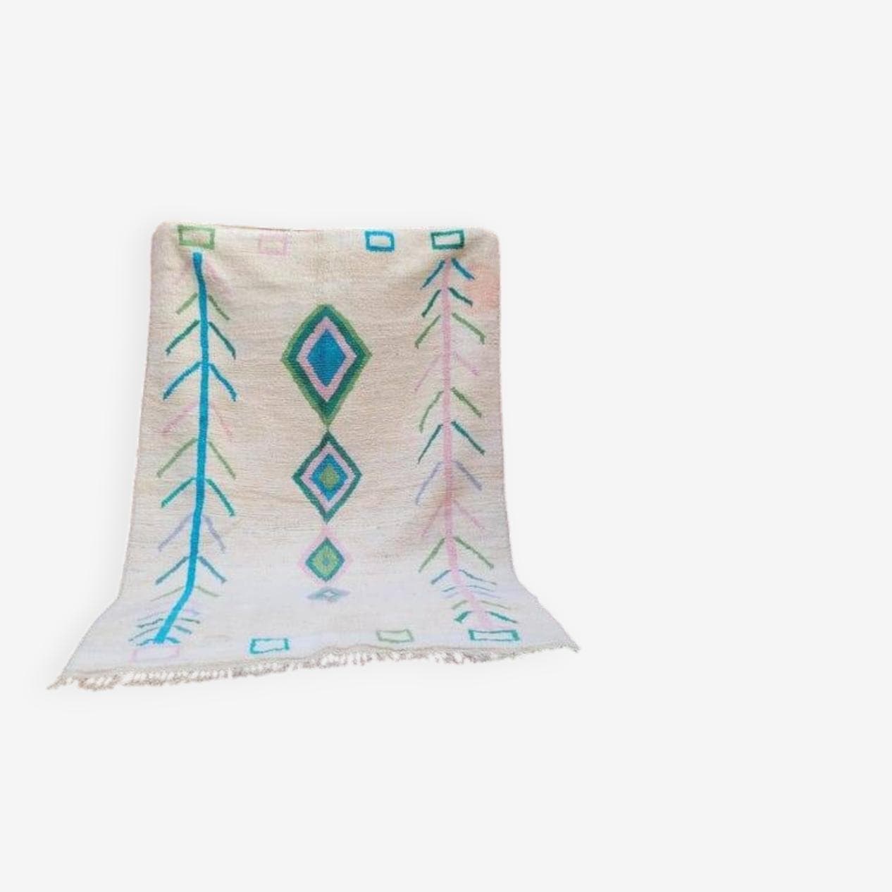 Ręcznie tkany dywan 150x250 cm, wełna, wielokolorowy, Maroko - 206327