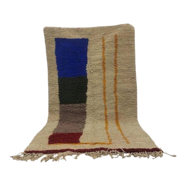 Ręcznie tkany dywan 150x250 cm, wełna, multikolor, Maroko - WYMIARY