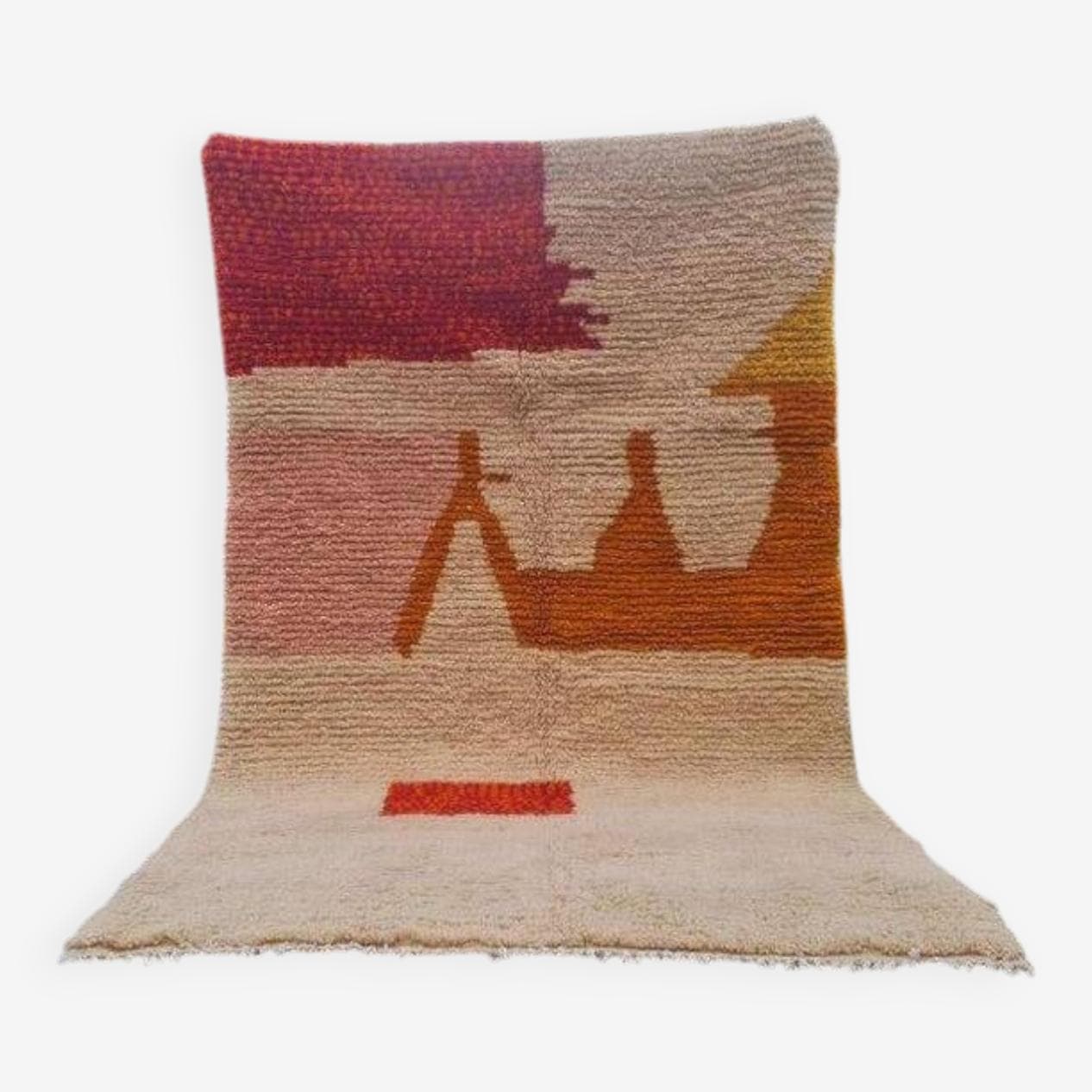 Ręcznie tkany dywan 150x250 cm, wełna, multikolor, Maroko - 206313