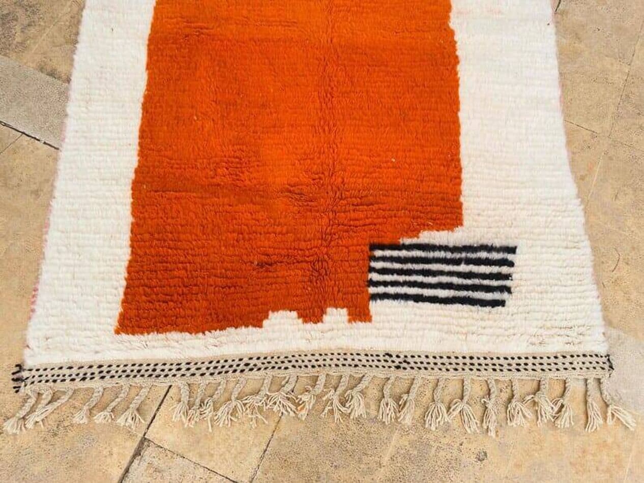 Ręcznie tkany dywan 200x300 cm, wełna, pomarańczowy, Maroko - 206294
