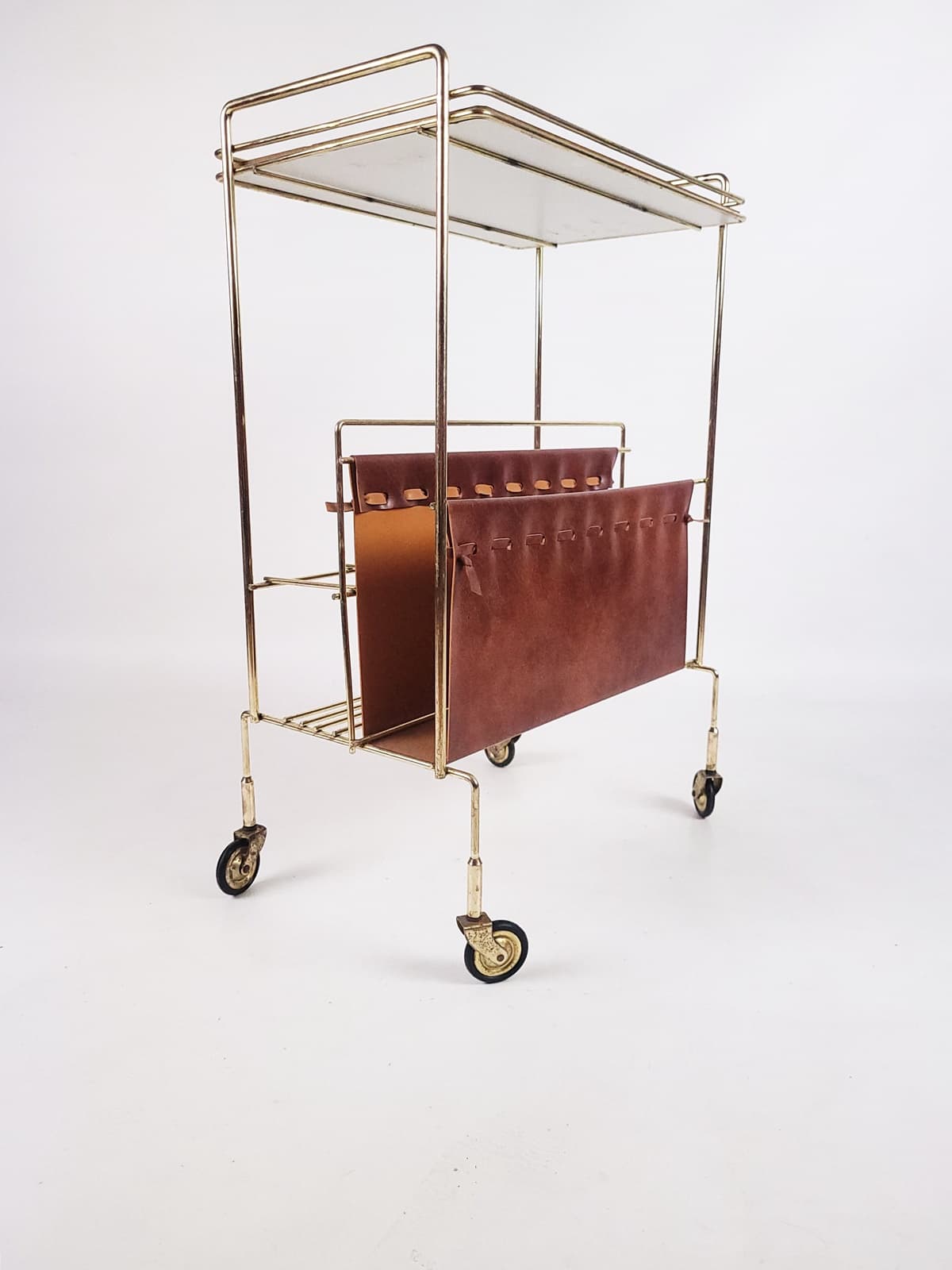 Side Table Mid-Century Modern, golden, Voss, Germany, 1960s. - 206268