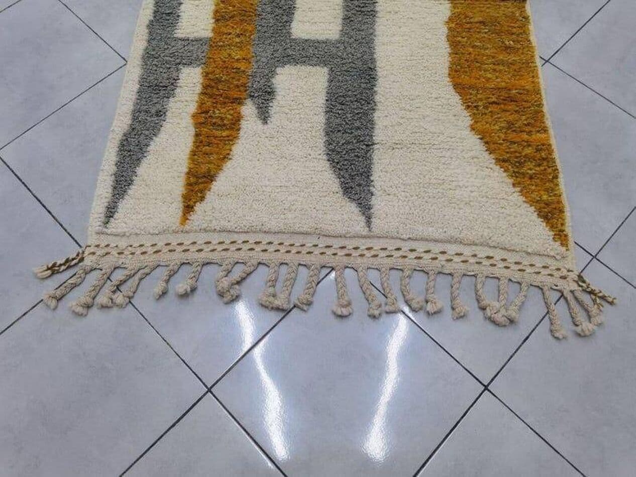 Handwoven rug 150x250 cm, wool, multicolor, Morocco - 207328