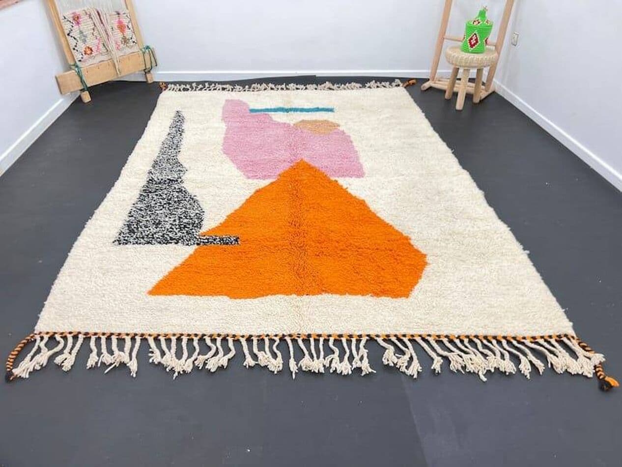 Handwoven rug 150x250 cm, wool, multicolor, Morocco - 207313
