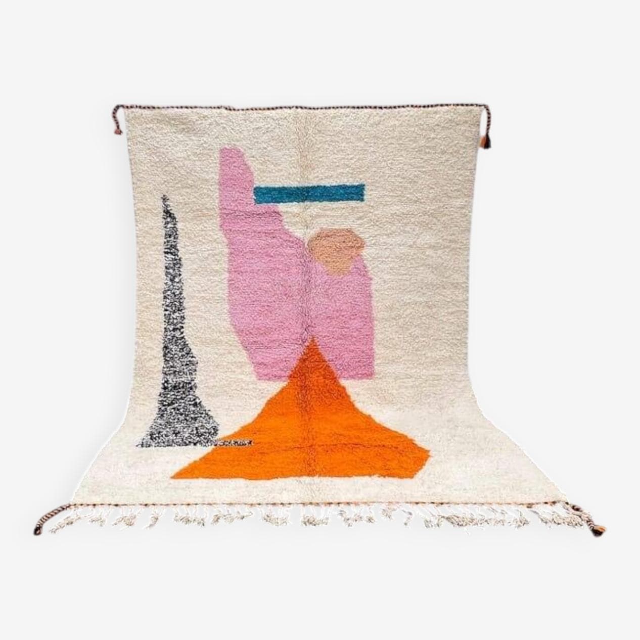 Handwoven rug 150x250 cm, wool, multicolor, Morocco - 207310