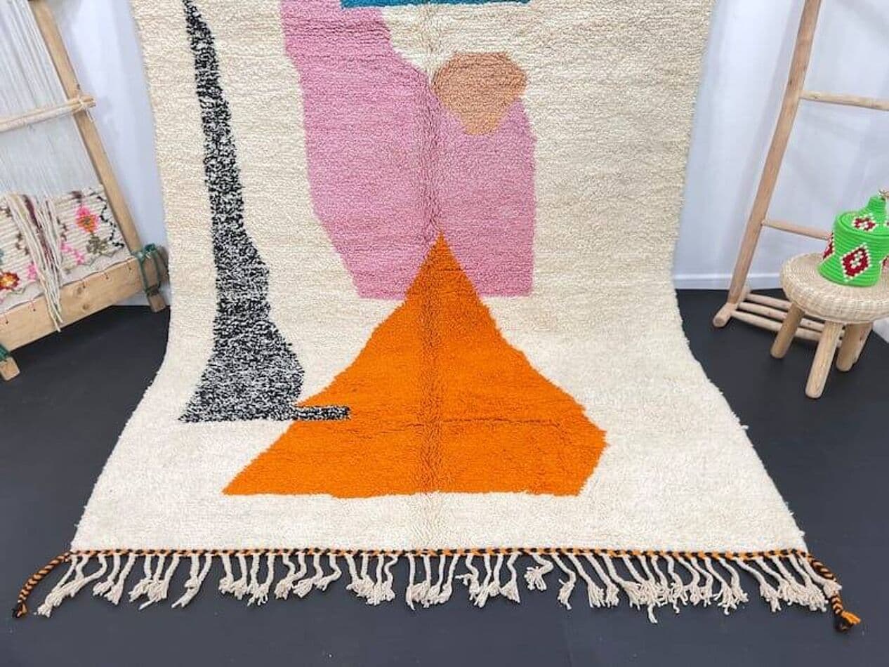 Handwoven rug 150x250 cm, wool, multicolor, Morocco - 207312
