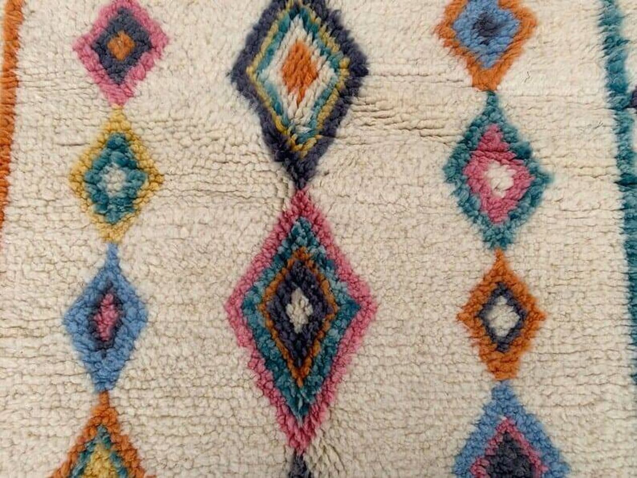 Handwoven rug 200x300 cm, wool, multicolor, Morocco - 207295