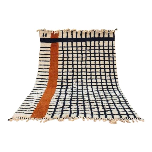 Handmade wool rug 200x300 cm, multicolor, Morocco - DIMENSION