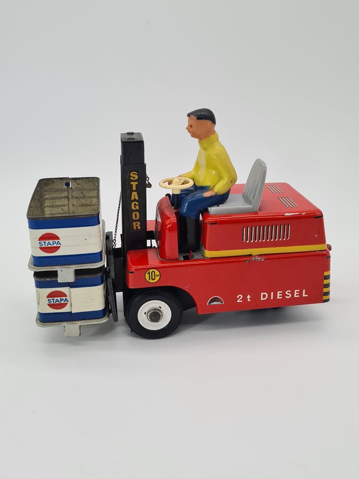 Metalowy wózek widłowy firmy Stagor z pudłami firmy Stapa, Niemcy, lata 60. XX wieku - 207192