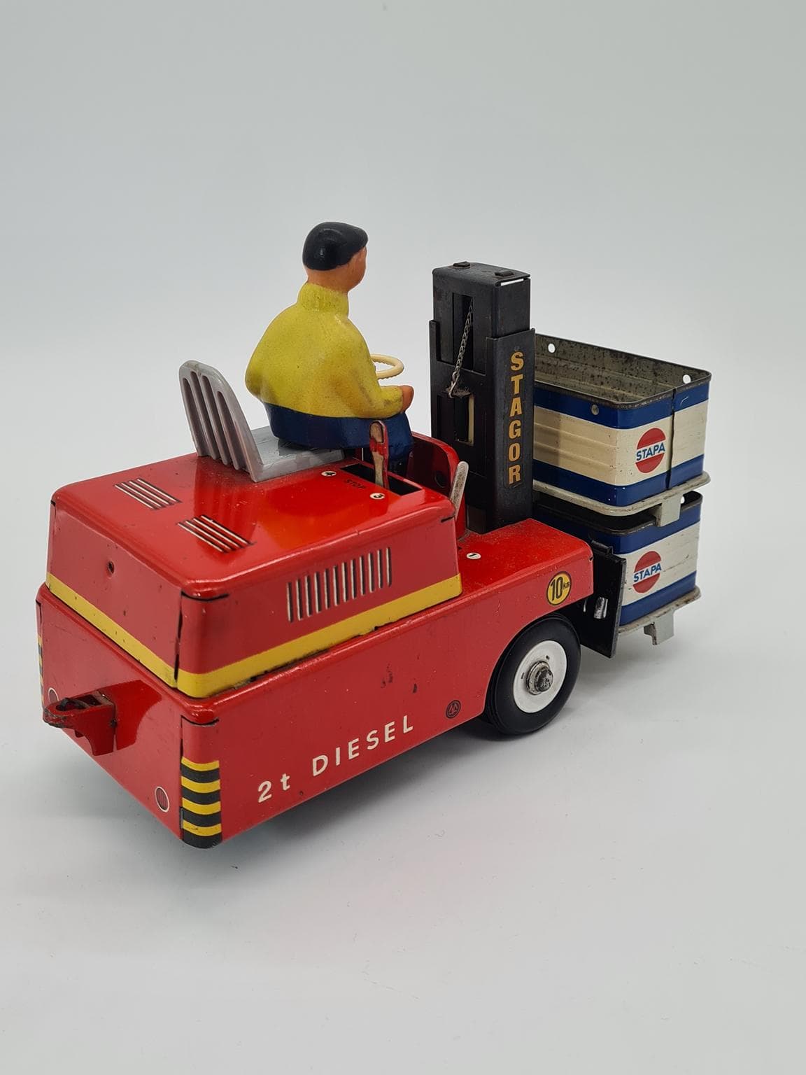 Metalowy wózek widłowy firmy Stagor z pudłami firmy Stapa, Niemcy, lata 60. XX wieku - 207194