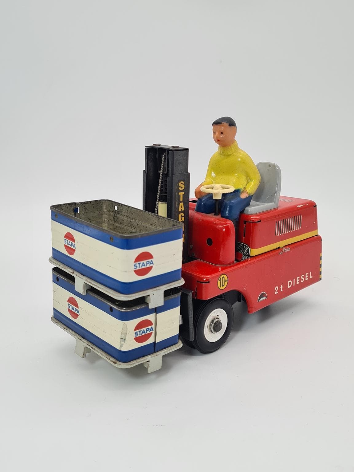 Metalowy wózek widłowy firmy Stagor z pudłami firmy Stapa, Niemcy, lata 60. XX wieku - 207190