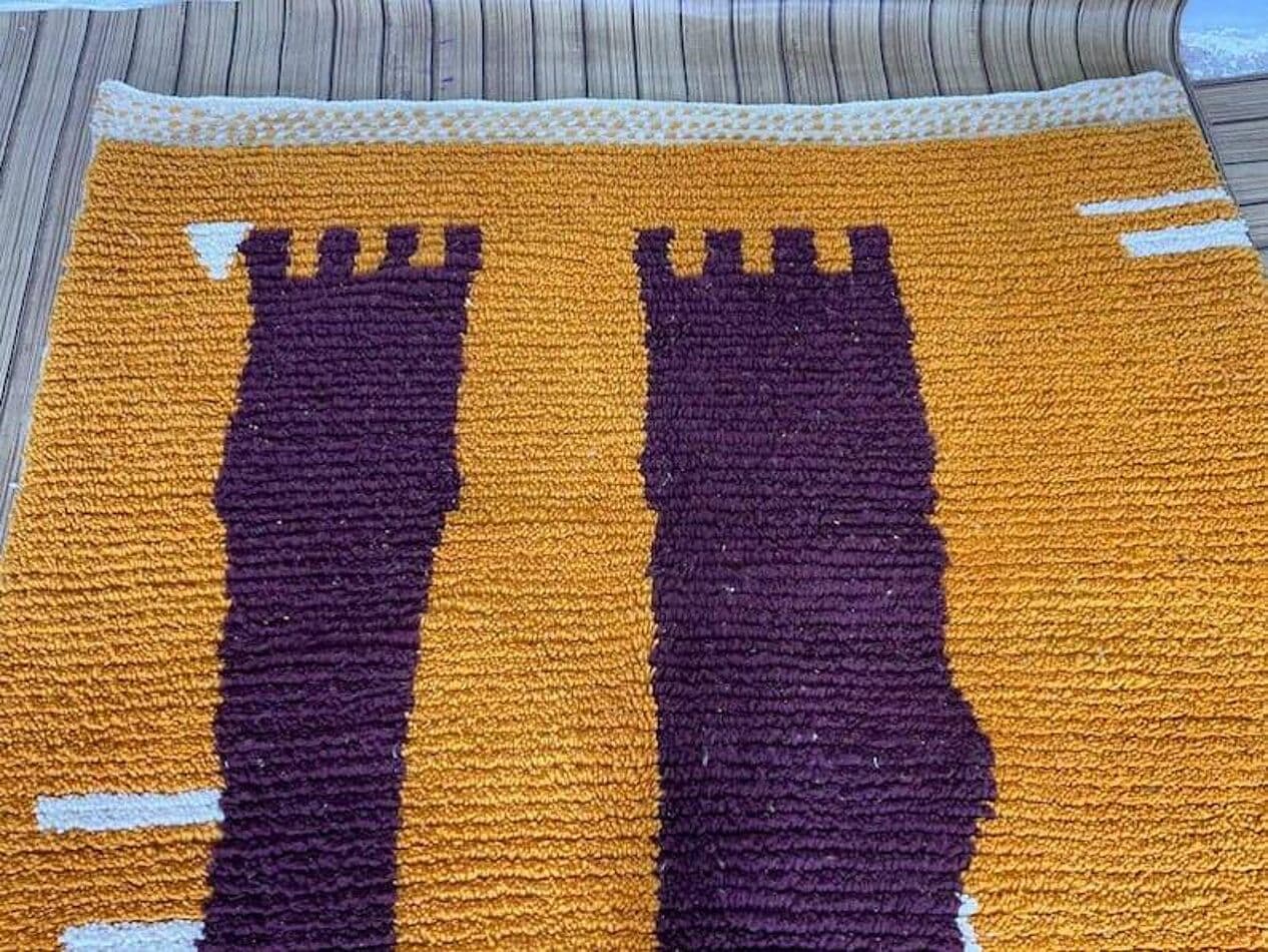 Handwoven rug 150x250 cm, wool, multicolour, Morocco - 207237