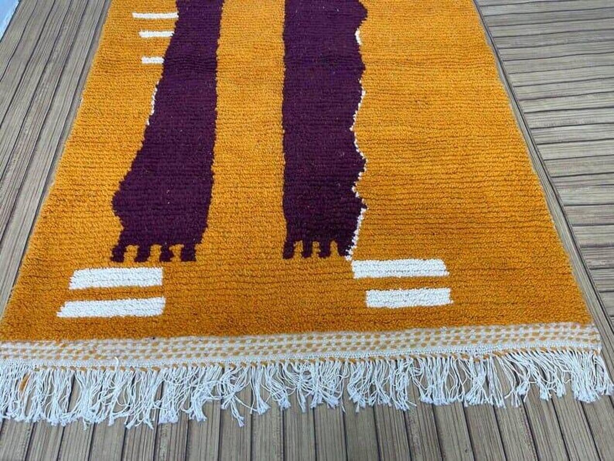 Handwoven rug 150x250 cm, wool, multicolour, Morocco - 207238