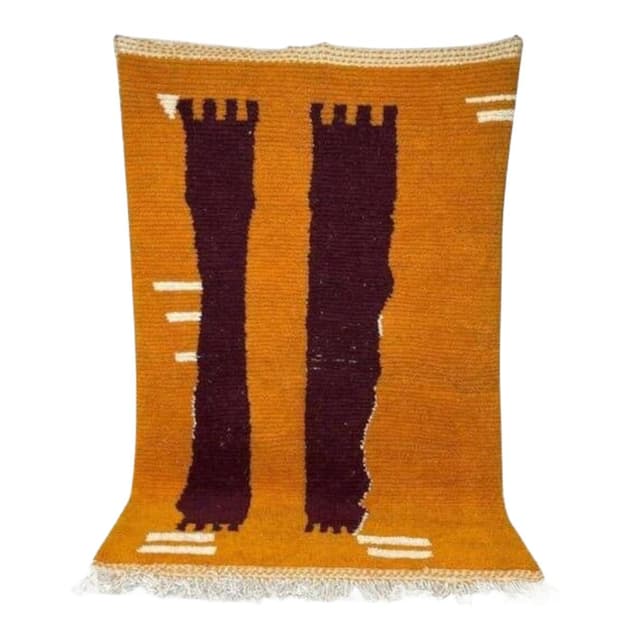 Handwoven rug 150x250 cm, wool, multicolour, Morocco - DIMENSION