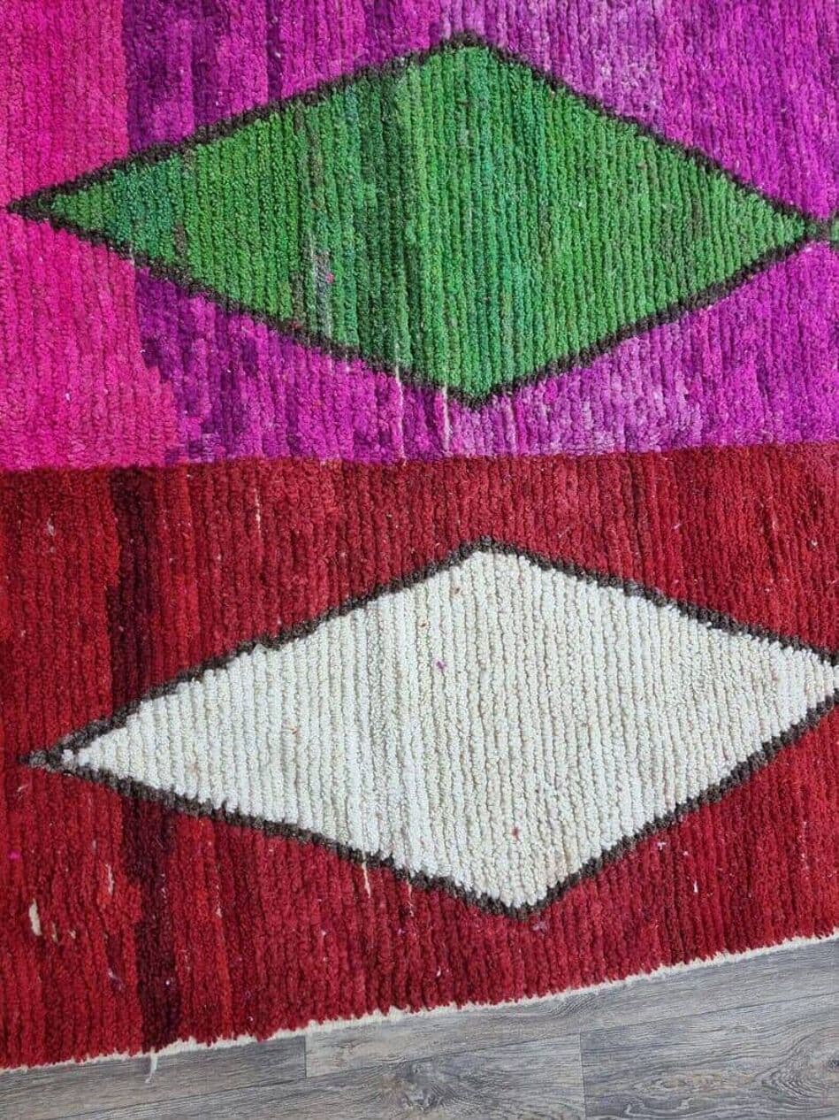 Handwoven rug 150x250 cm, wool, multicolour, Morocco - 208288