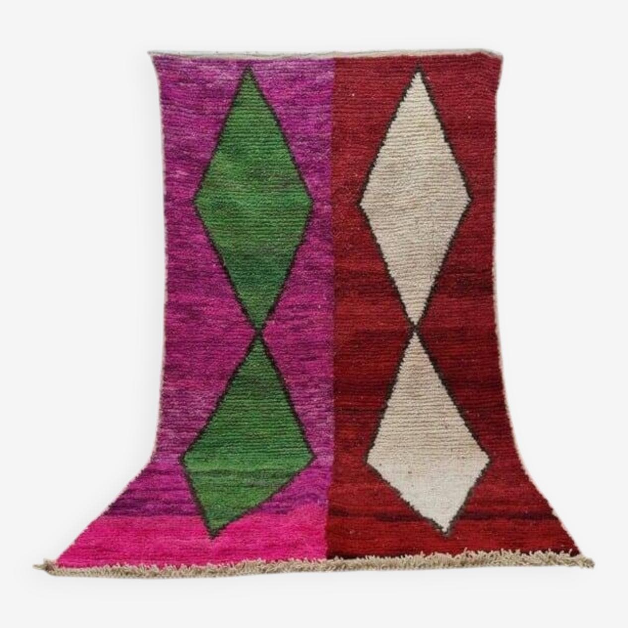 Handwoven rug 150x250 cm, wool, multicolour, Morocco - 208286