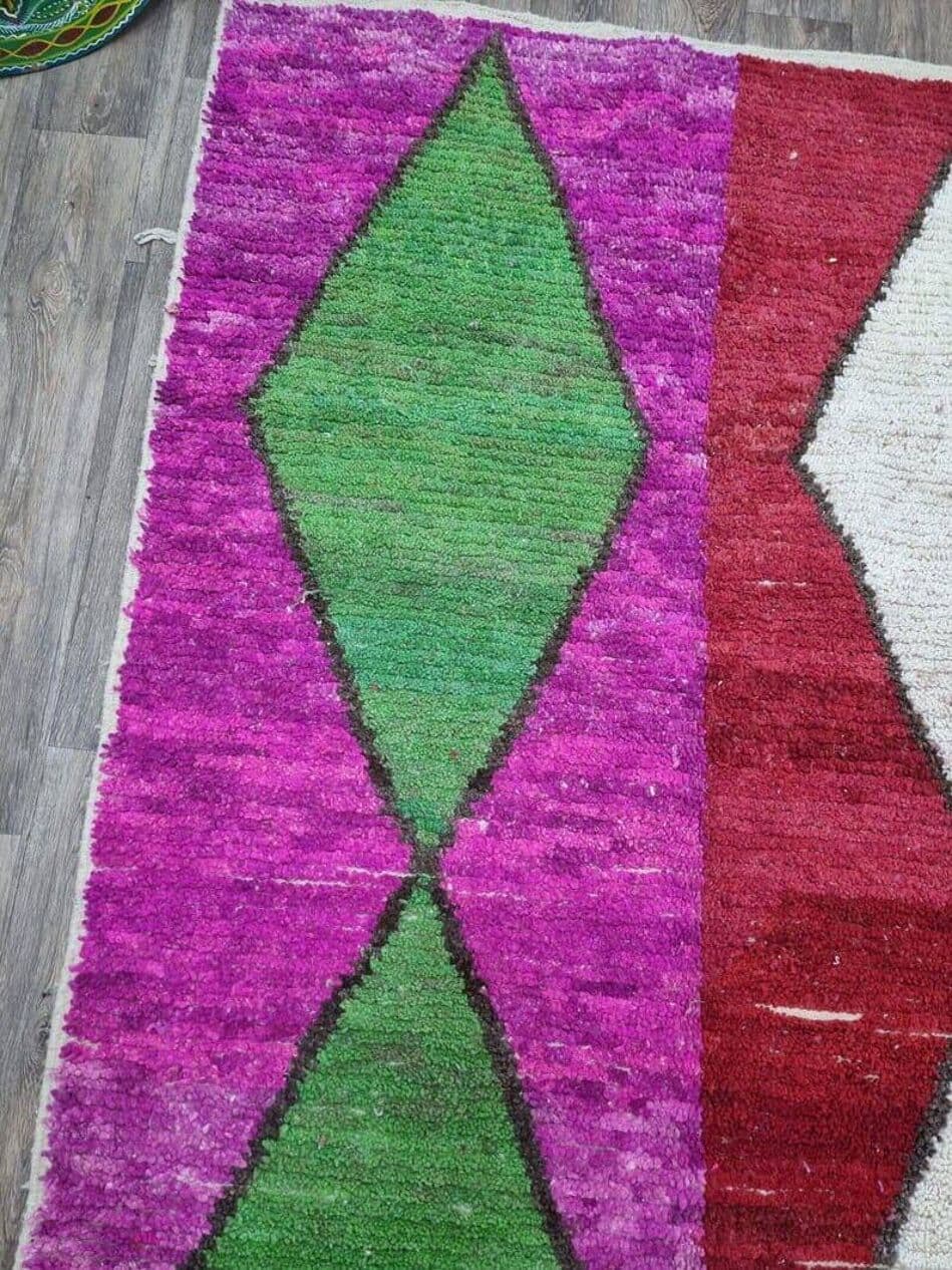Handwoven rug 150x250 cm, wool, multicolour, Morocco - 208290